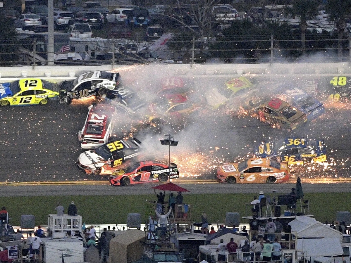 Photo of the Day Poems: Disrupting Monotony #Poem #Poetry #Photography #NASCAR #Racing #Wreck #Monotony #Accident #2019 #April #TheWasteLand